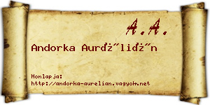 Andorka Aurélián névjegykártya
